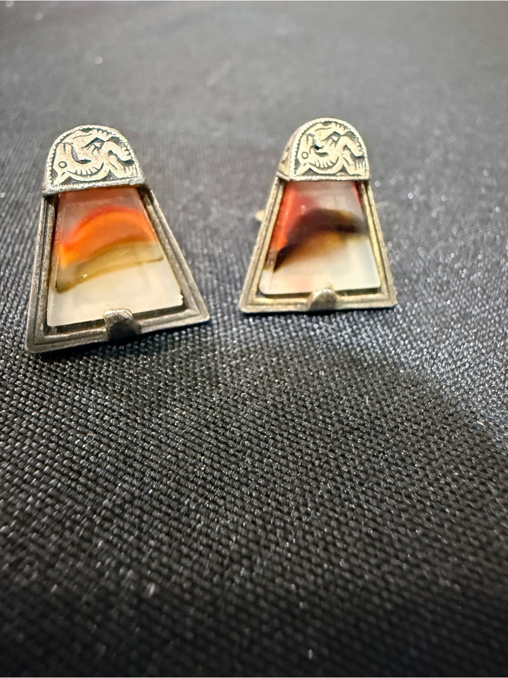 Vintage Rare silver with Agate stone